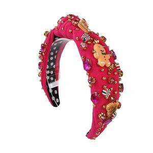 New Christmas Girly Girl Hot Pink Chunky Jeweled Headband Candyland Barbie